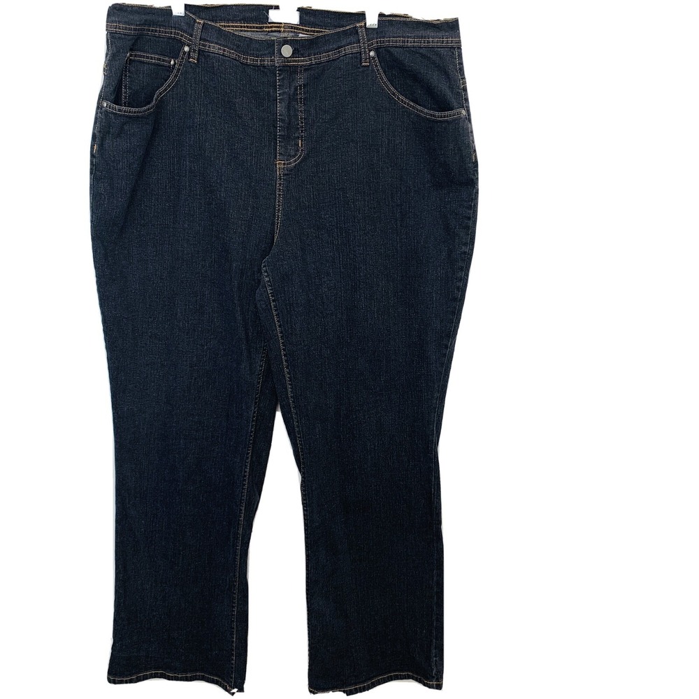 Denim Co  Black‎ Straight Leg Jeans Woman 26w  Inseam 31 Stretch Casual Westen